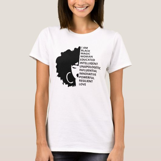 Black History Month Afro Woman African American Tシャツ (正面)