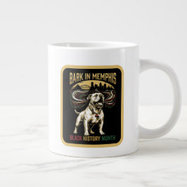 Black History Month American Bulldog Cultural Art ジャンボコーヒーマグカップ