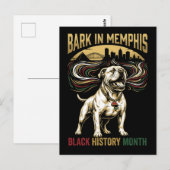 Black History Month American Bulldog Cultural Art ポストカード (正面/裏面)