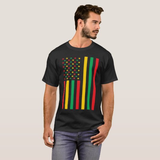 Black History Month American Flag Tシャツ (正面フル)