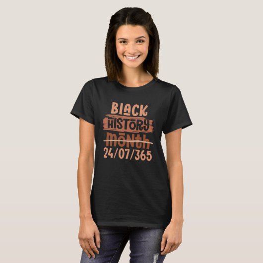 Black History Month American History African Ameri Tシャツ (正面フル)