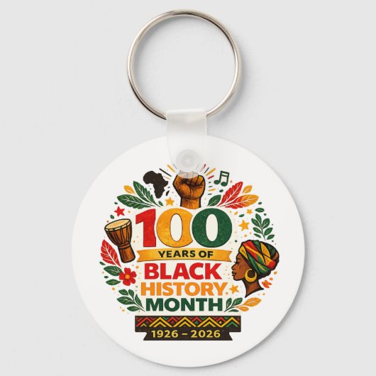 Black History Month Anniversary キーホルダー (正面)