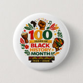Black History Month Anniversary 缶バッジ (正面)