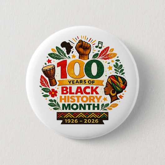 Black History Month Anniversary 缶バッジ (正面)