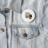 Black History Month Awareness Blessed Black Melani 缶バッジ (インサイチュ)