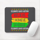 Black History Month Believe Achieve Succeed Melani マウスパッド (マウス)