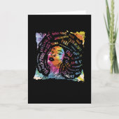 Black History Month Black Afro Woman カード (正面)
