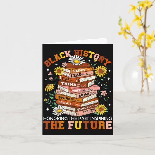 Black History Month Black Leaders African American カード (黄色い花)