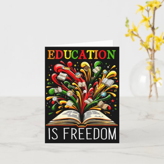 Black History Month Black Leaders African American カード (黄色い花)