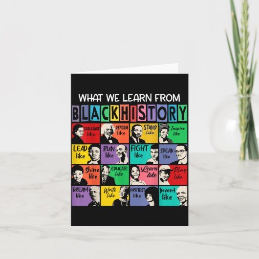 Black History Month Black Leaders African American カード (正面)