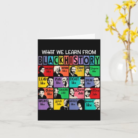 Black History Month Black Leaders African American カード (黄色い花)