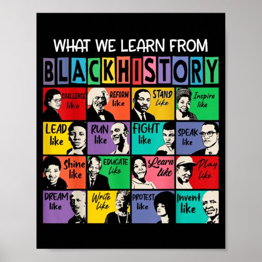 Black History Month Black Leaders African American ポスター (正面)