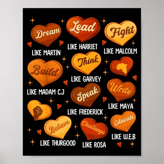 Black History Month Black Leaders African American ポスター (正面)