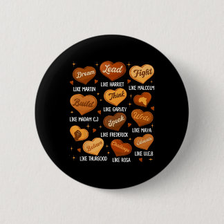 Black History Month Black Leaders African American 缶バッジ