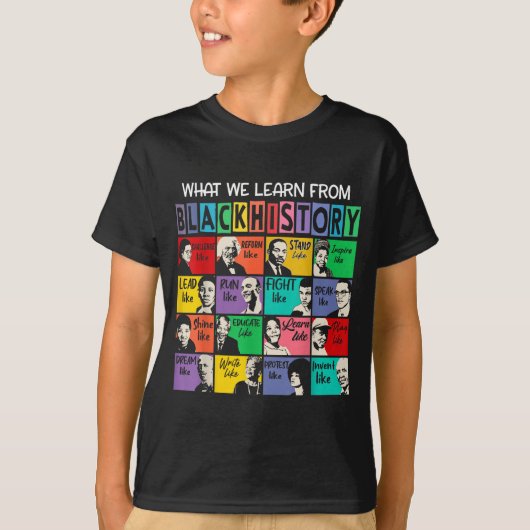 Black History Month Black Leaders African American Tシャツ (正面)