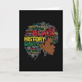 Black History Month Black Woman Afro カード (正面)