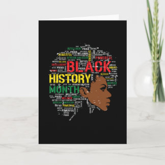 Black History Month Black Woman Afro カード