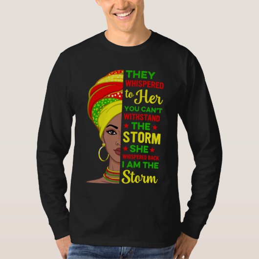 Black History Month BLM African Woman Afro I Am Th Tシャツ (正面)