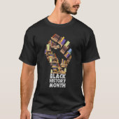 Black History Month Book  Fist Black History Month Tシャツ (正面)