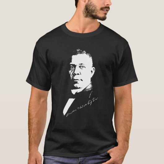 Black History Month Booker Washington Silhouette Tシャツ (正面)