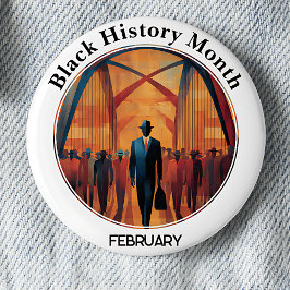 Black History Month Bridge Crossing Pinback Button 缶バッジ