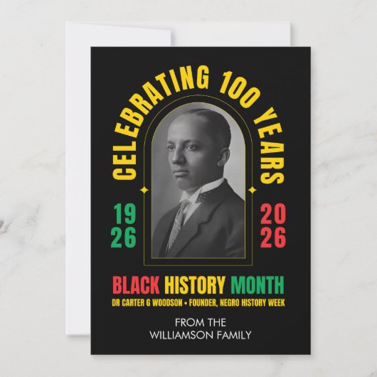 BLACK HISTORY MONTH CENTENNIAL 100 Years BHM シーズンカード (正面)