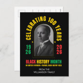 BLACK HISTORY MONTH CENTENNIAL 100 Years BHM シーズンポストカード (正面/裏面)