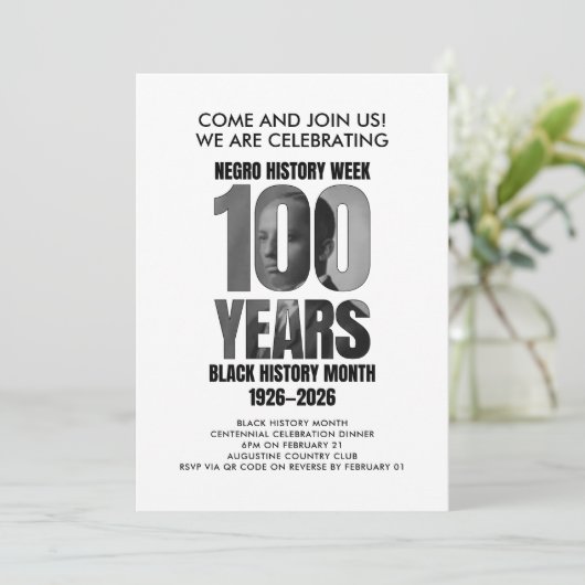 BLACK HISTORY MONTH Centennial Dinner 招待状 (スタンド正面)