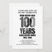 BLACK HISTORY MONTH Centennial Dinner 招待状 (正面/裏面)