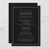 Black History Month Centennial Gala Fundraiser 招待状 (正面/裏面)