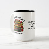 Black History Month Centennial Heroes Bookish Gift ツートーンマグカップ (正面左)