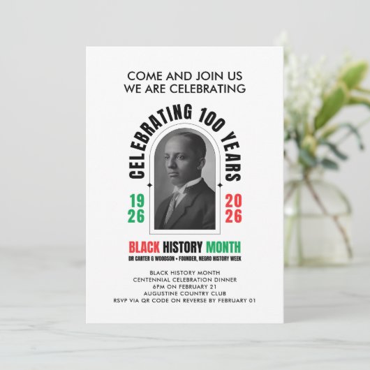 BLACK HISTORY MONTH Centennial Woodson Dinner 招待状 (スタンド正面)
