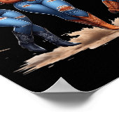 Black History Month Cowgirl Western Afro Black Wom ポスター (角)