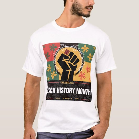 Black History Month – Culture • History • Pride Tシャツ (正面)