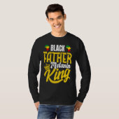 Black History Month Dad Black Father Melanin King Tシャツ (正面フル)