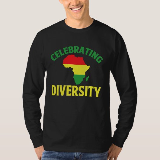 Black History Month Decorations Celebrating Divers Tシャツ (正面)