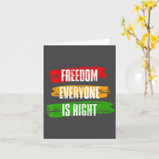 Black History Month Dom Everyone Is Right 10 T カード (黄色い花)