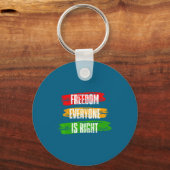 Black History Month Dom Everyone Is Right 10 T  キーホルダー (正面)