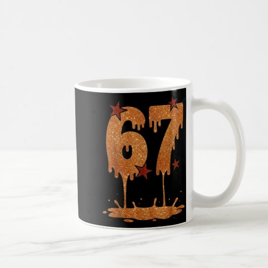 Black History Month Dripping 67 Cool Meme 6 7 Funn コーヒーマグカップ (右)