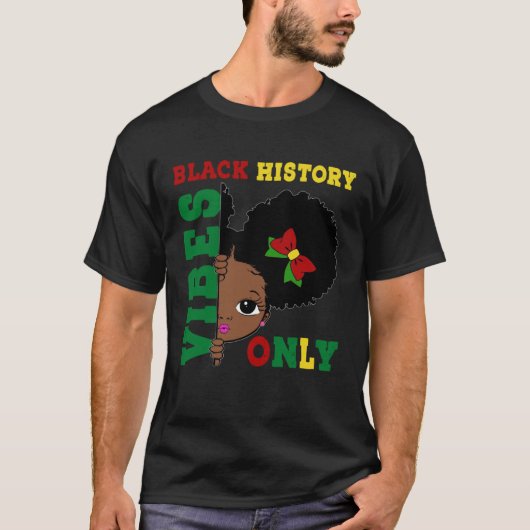 Black History Month Feb 2022 African American Girl Tシャツ (正面)