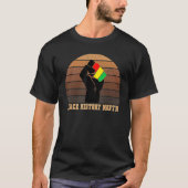 Black History Month Fist Black History Month Febru Tシャツ (正面)