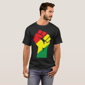 Black History Month Fist Black Power African Ameri Tシャツ (正面フル)