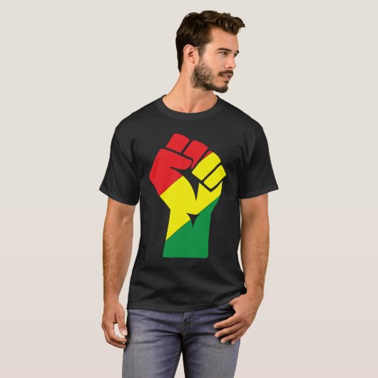 Black History Month Fist Black Power African Ameri Tシャツ (正面フル)