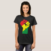 Black History Month Fist Black Power African Ameri Tシャツ (正面フル)