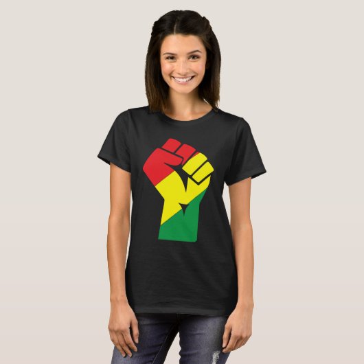 Black History Month Fist Black Power African Ameri Tシャツ (正面フル)