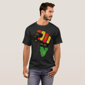 Black History Month Fist Black Power African Women Tシャツ (正面フル)