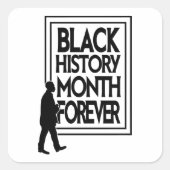 Black History Month Forever スクエアシール (正面)