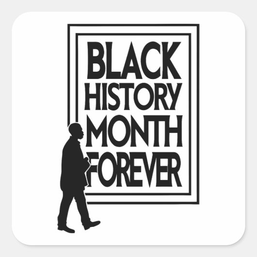 Black History Month Forever スクエアシール (正面)