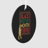 Black History Month Forever Typography オーナメント (正面)