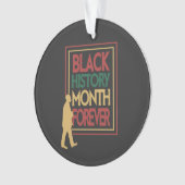 Black History Month Forever Typography オーナメント (正面)